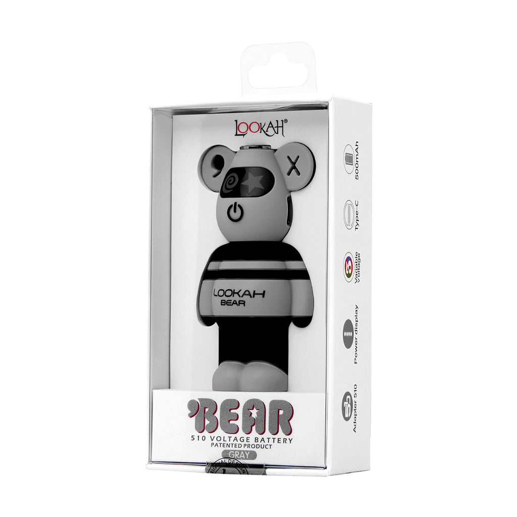 Buy the Lookah Bear 510 vape battery with a 500mAh battery capacity online.